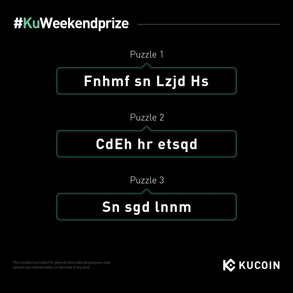 🔐 Crack the KuCoin Code Challenge! 🔍

🔍 Crack the code and find the hidden message! Share your thoughts and follow the steps for a chance to win.

🎉 10 winners will get 1 KCS each from our 10KCS pool!
1️⃣ Follow <a href="/kucoincom/">KuCoin</a>, <a href="/BC_KuCoin/">BC Wong</a>
2️⃣ Like, Repost, and Tag 3 Friends
3️⃣