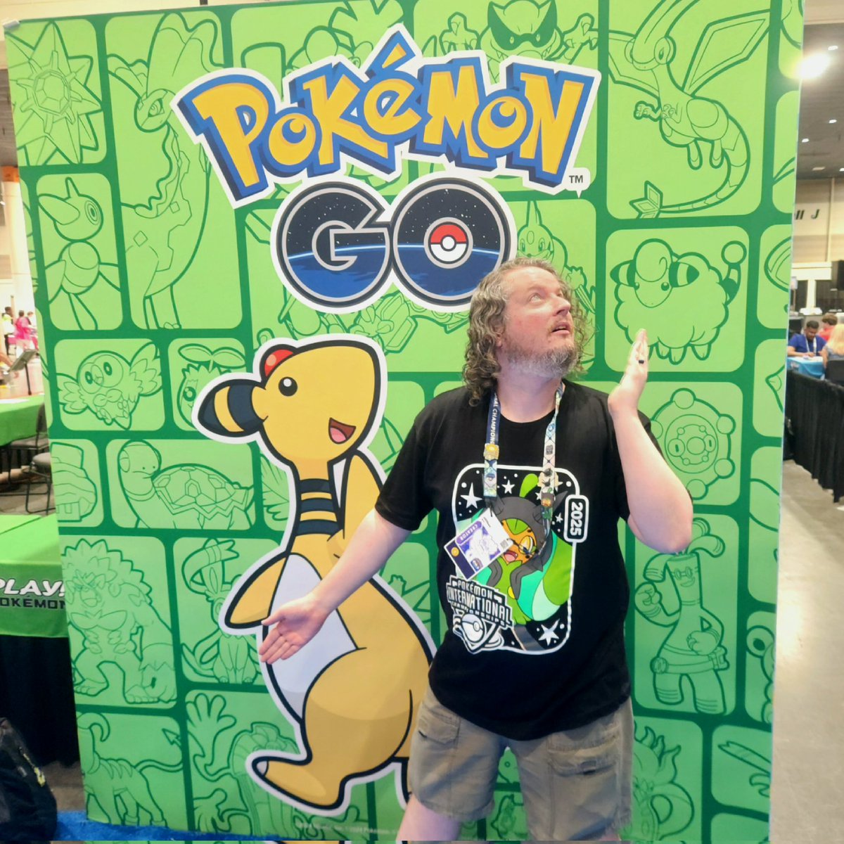 st00ben's tweet image. I would advise to NOT look up directly at the lights while failing to recreate your favorite Pokémon doing a pose at #NAIC2025.

Today was a long, but very fun day. I want to thank TPCI for the #freeaccess to the event!