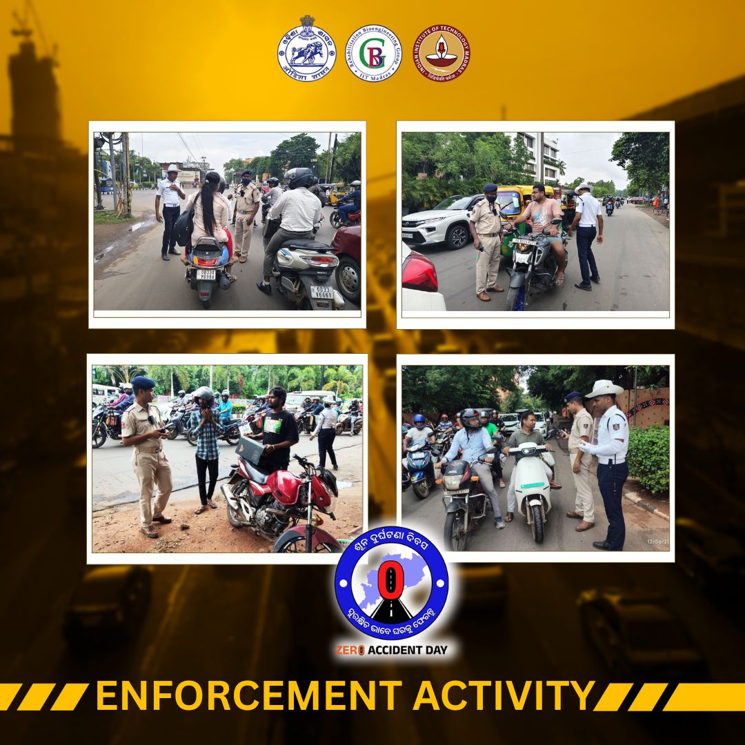 RBG Labs IITM (@rbg_labs_iitm) on Twitter photo As part of the Zero Accident Day campaign, awareness and enforcement activities were carried out at key locations across Bhubaneswar to curb unruly riding and traffic violations.
#ComeHomeSafe #ZAD2025
<a href="/VBChennai/">Venkatesh B</a> <a href="/iitmadras/">IIT Madras</a> <a href="/STAOdisha/">State Transport Authority, Odisha</a> <a href="/CTOdisha/">ବାଣିଜ୍ୟ ଓ ପରିବହନ ବିଭାଗ । Commerce & Transport</a> As part of the Zero Accident Day campaign, awareness and enforcement activities were carried out at key locations across Bhubaneswar to curb unruly riding and traffic violations.
#ComeHomeSafe #ZAD2025
<a href="/VBChennai/">Venkatesh B</a> <a href="/iitmadras/">IIT Madras</a> <a href="/STAOdisha/">State Transport Authority, Odisha</a> <a href="/CTOdisha/">ବାଣିଜ୍ୟ ଓ ପରିବହନ ବିଭାଗ । Commerce & Transport</a>