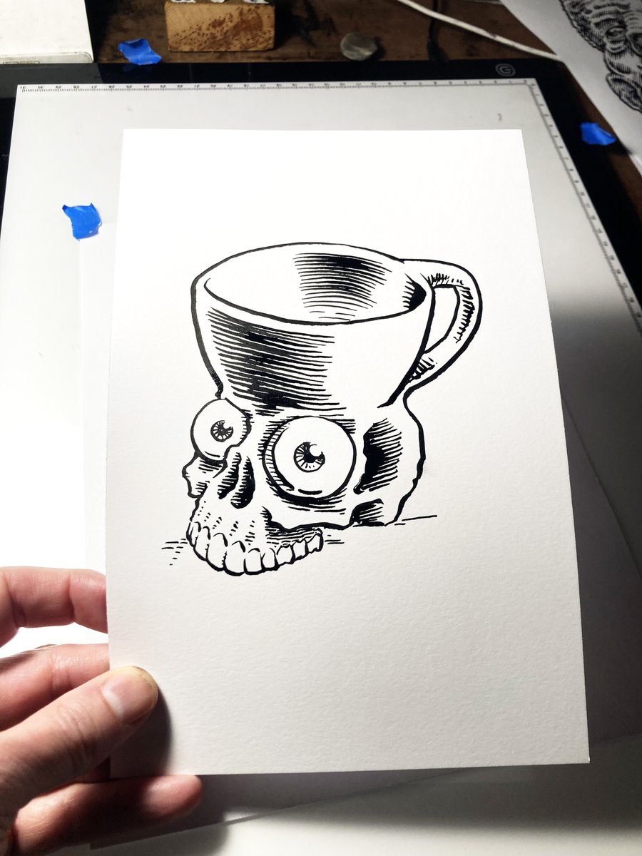 MuchCoffee's tweet image. Another little drawing - ($150) - Ink on bristol paper. etsy.com/listing/187970…