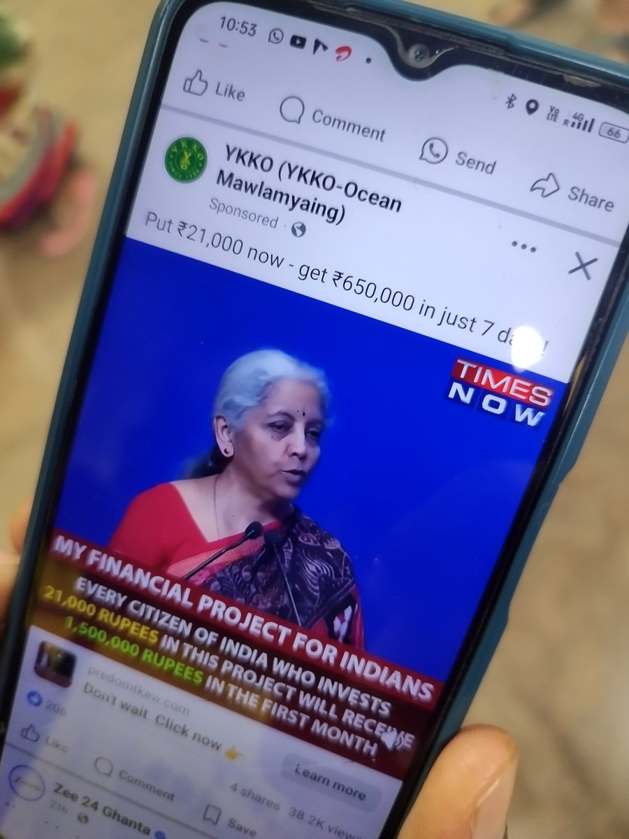 rishj's tweet photo. Just met someone who lost money on this scam. This is a SCAM!  Uses videos and pictures of the Honorable Finance Minister and many other prominent people. Please do not fall for such get rich quick scams 😞 https://t.co/s96YyKJtZg