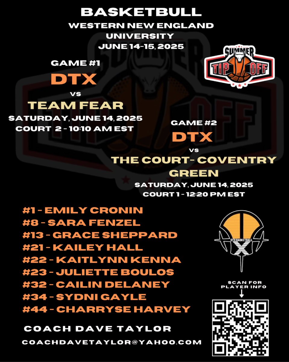 DTX Recruiting - Connecticut (@dtx_recruiting) on Twitter photo <a href="/DTXBasketball/">DTX BASKETBALL</a> ladies will be competing at the <a href="/BasketBullhoops/">BasketBull</a> Summer Tip-Off!
Women’s 🏀Coaches, be sure to check out this talented, high-character group of players. You won’t want to miss them! <a href="/DTXBasketball/">DTX BASKETBALL</a> ladies will be competing at the <a href="/BasketBullhoops/">BasketBull</a> Summer Tip-Off!
Women’s 🏀Coaches, be sure to check out this talented, high-character group of players. You won’t want to miss them!