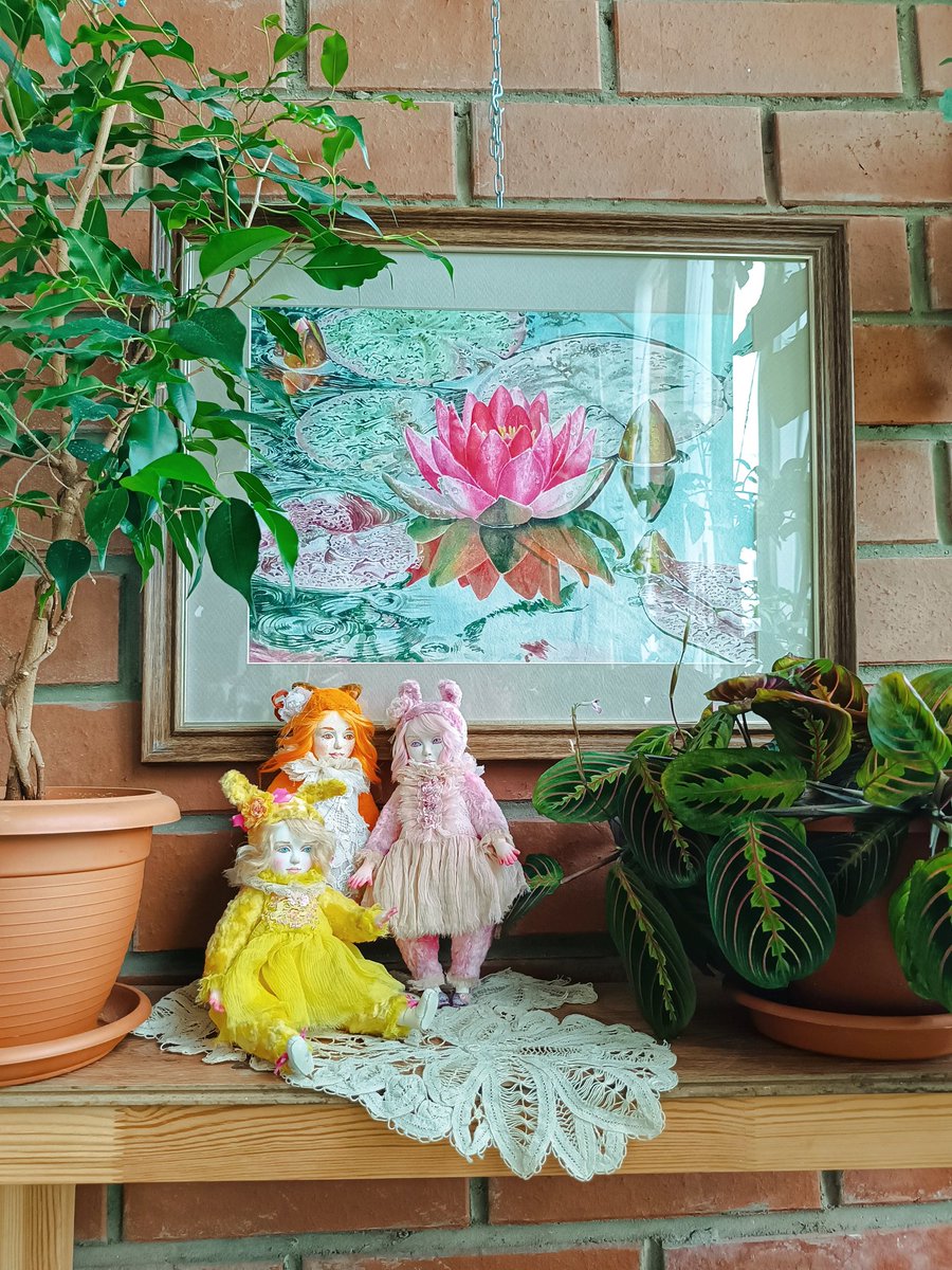 Утреннее.
#flowers #watercolorpainting #artdoll #Dolls #art