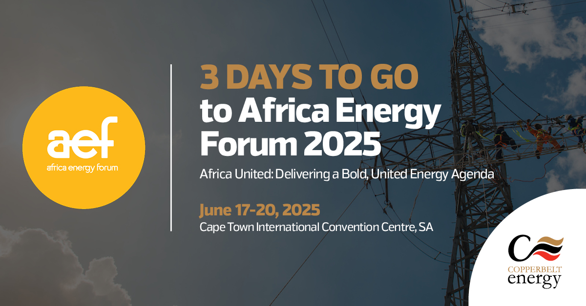 CEC is a proud sponsor of the Africa Energy Forum 2025, to be held in Cape Town. As a regional energy leader, we continue investing in cross-border interconnectors, grid resilience, and renewable energy—powering industry across Zambia and the DRC.

Join us at #AEF2025 to learn
