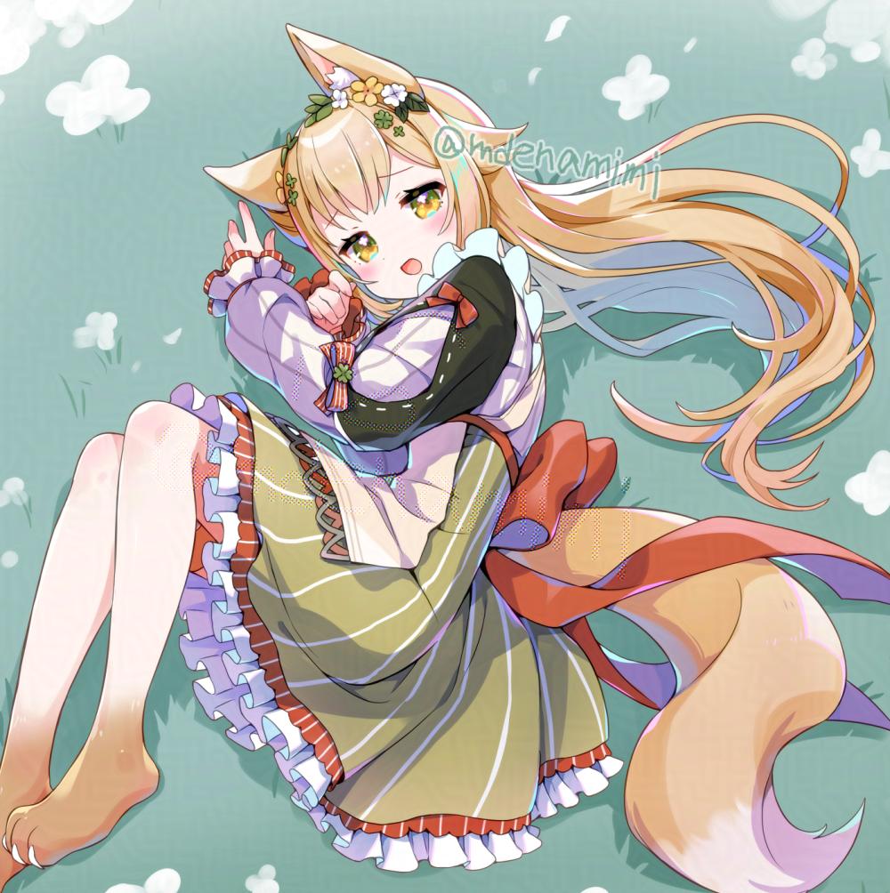 mdenamimi's tweet image. Skebのリクエストでした。狐の女の子だそうです。