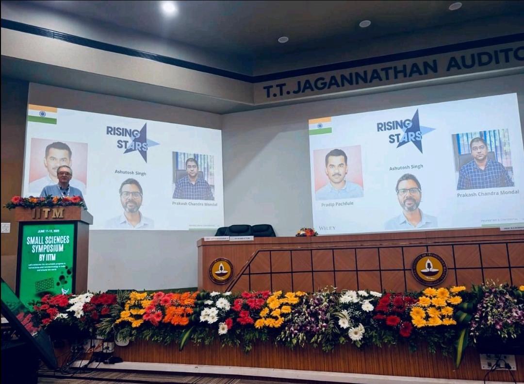 Had a wonderful time attending the conference organized by <a href="/iitmadras/">IIT Madras</a> &amp; <a href="/WileyGlobal/">Wiley</a>. 

Enjoyed delivering talk, attending excellent sessions &amp; interacting with the editorial team from Wiley, faculties &amp; students. 

Grateful to Wiley-Small for recognizing me as a ‘Rising Star’!