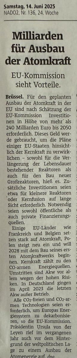 Zeitenwende - nur nicht in Deutschland.  Dem Land, das weite Teile der günstigen Energieerzeugung erst ermöglicht hat die sichersten Meiler weltweit ohne Not abgeschaltet hat. #ohneatomkeinstrom