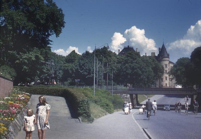 Trollebergsviadukten 1950. Foto: Ragnar Blomqvist, Kulturen. Från: #gamlalund