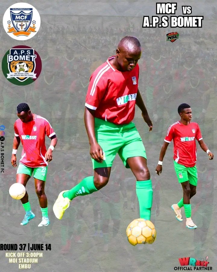 APSBOMETFC's tweet image. 🚨𝙂 𝘼 𝙈 𝙀 𝘿 𝘼 𝙔🚨

🏆 FKFNSL 

🆚 MCF

🕰️ 3 PM EAT  

📅 Saturday 14th June

🏟️ Moi Stadium, Embu

#MunguMbele 

#FKFNSL 

#TheBlackBerets 

#NgetundoKooAgenge