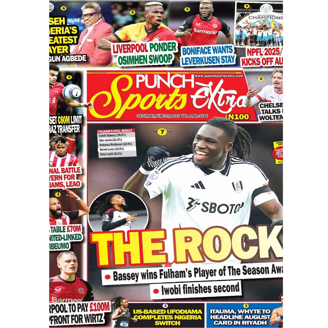 14 JUNE 2025 HEADLINES <a href="/CoverpagesNg/">Cover Pages</a>