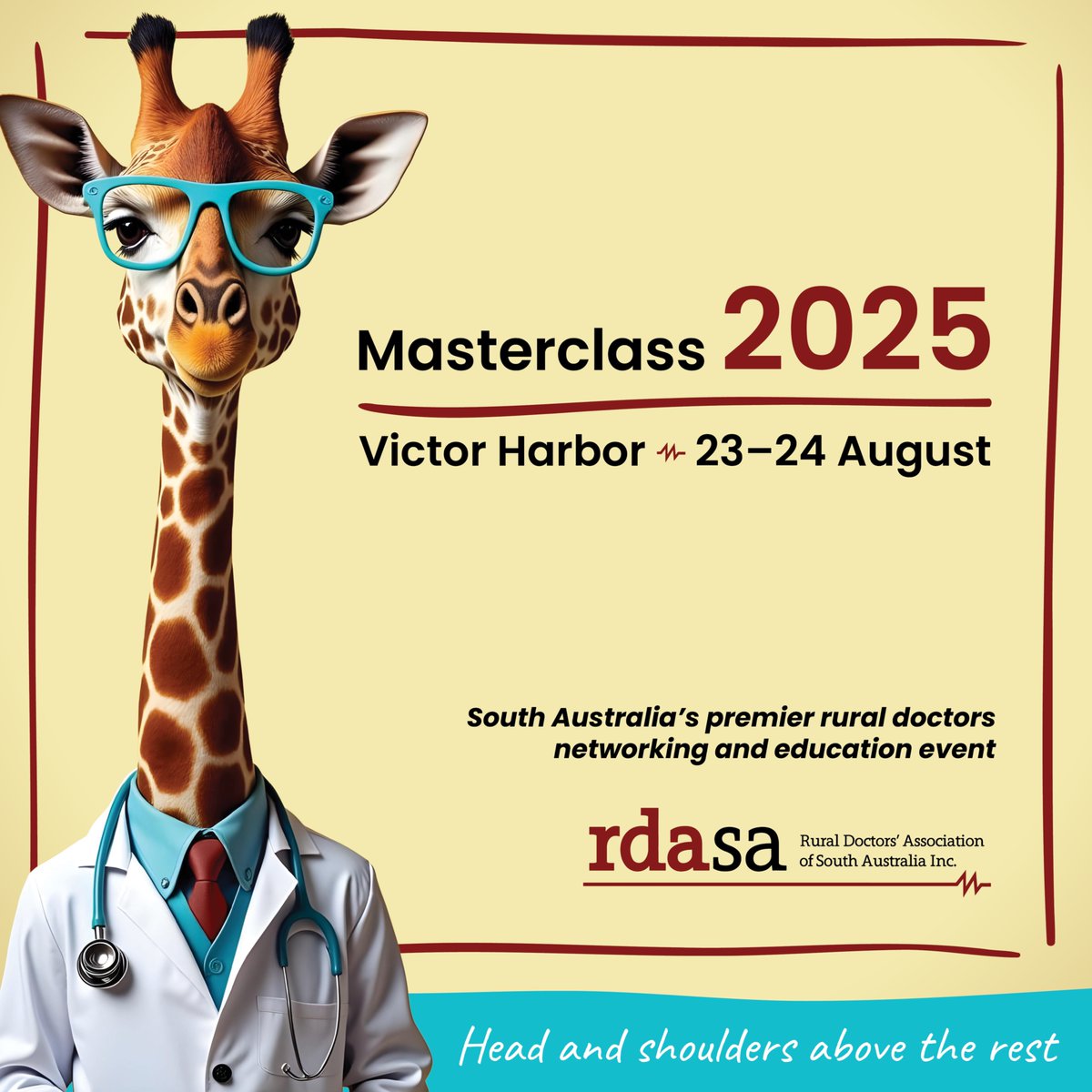 RuralDocSA's tweet image. Register now for Masterclass Victor Harbor and join your rural colleagues for a weekend packed with Rural Generalist training and celebration, including optional Friday workshops, an awards dinner and forums. Register now! bit.ly/3EQUVaC