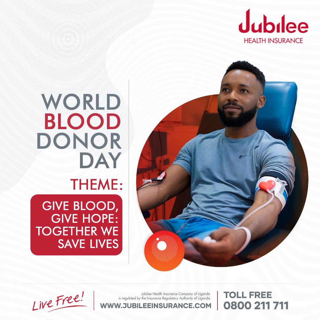On World Blood Donor Day, we honour the selfless act of giving blood, which truly gives hope and saves countless lives. The theme reminds us: TOGETHER WE SAVE LIVES. Jubilee Health Insurance commends every donor. #WorldBloodDonorDay2025 #LiveFree