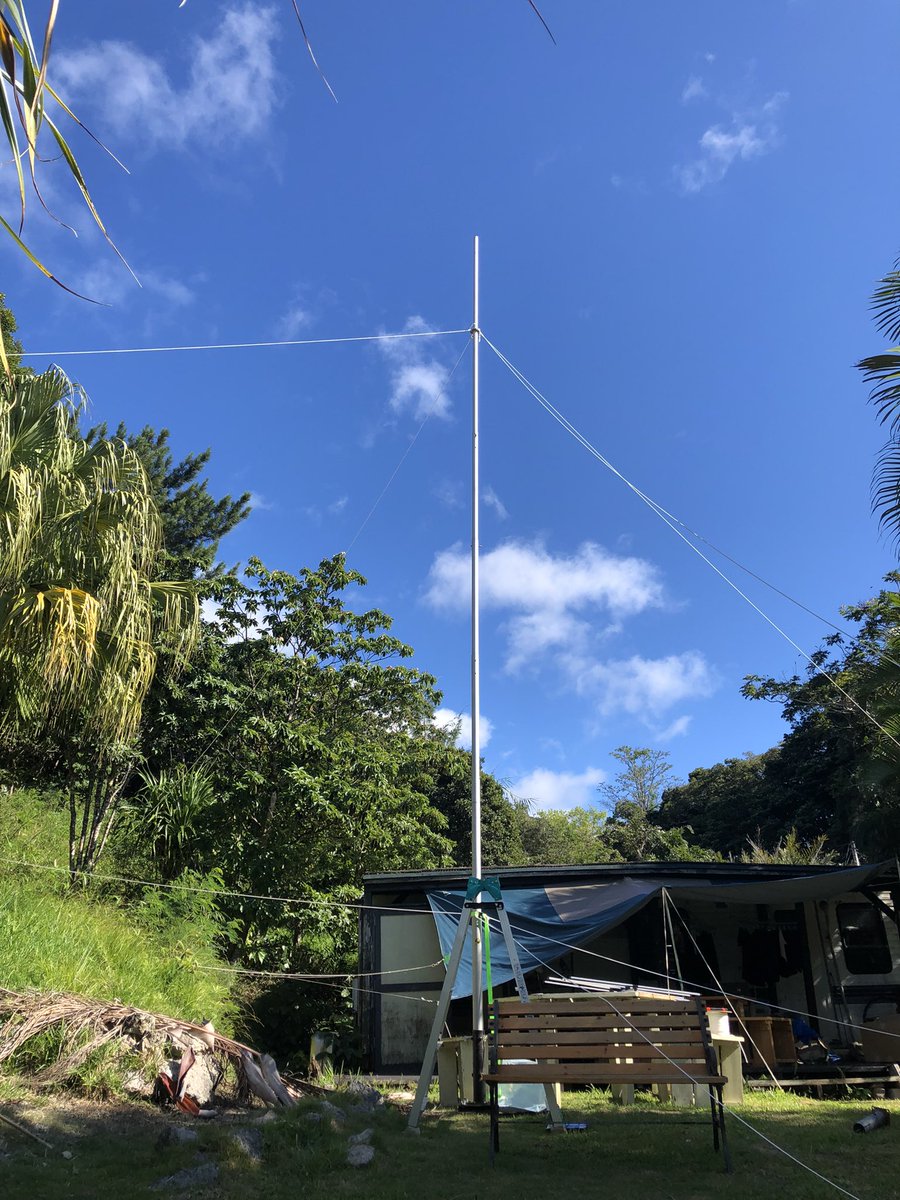 一本目空上げ君完了…アンテナ組んで上げます。