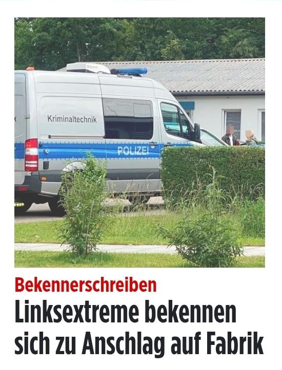 #Linksextemisten mal wieder !!
Die linke Seite ist einfach gefährlich für Deutschland. 
Hoffentlich erkennt das auch mal der linke #Verfassungsschutz!!
bild.de/regional/berli…