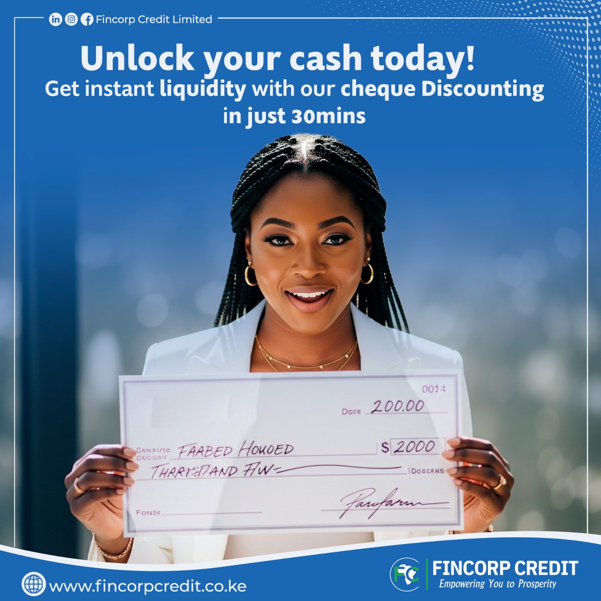FinCorpCredit's tweet image. Don't wait till Monday to cash your Cheques, We got you covered!

For more info call 0706355355

#Chequediscounting
#tradefinance
#fincorpcredit