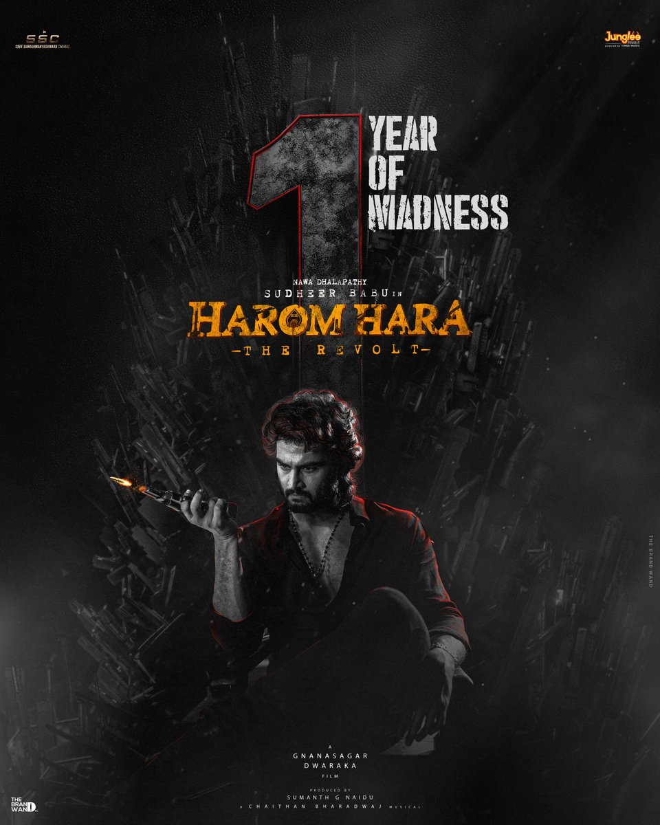UrsVamsiShekar's tweet photo. #HaromHara completes 1 year today!

To mark the milestone, @isudheerbabu and the team will join fans for a special anniversary screening at Mythri Vimal Theater, Balnagar – 10:20 PM tonight

https://t.co/jOJqUUT00J
#1yrOfHaromHara https://t.co/W53NsFBV2V