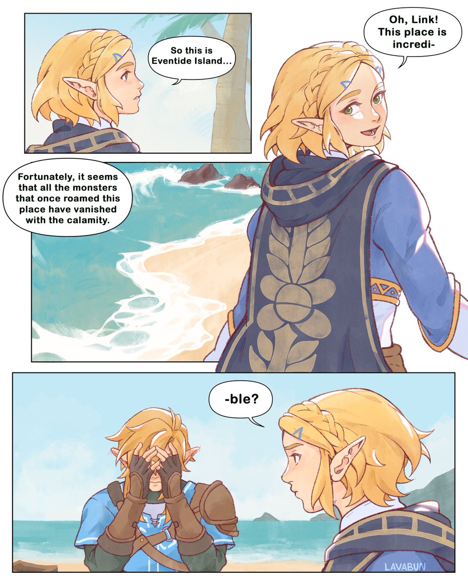 lavabun's tweet image. [Zelink] Mishaps on Eventide Island 
#totk
