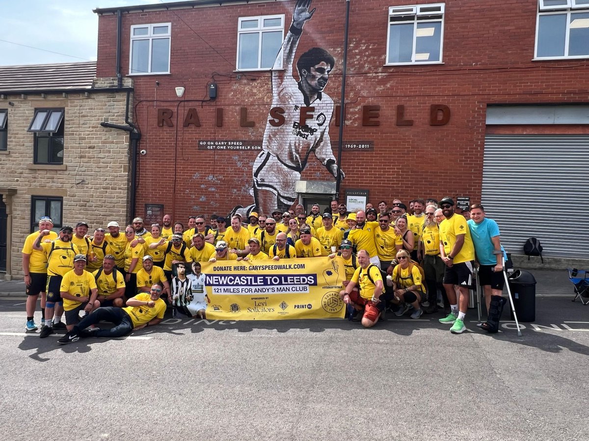 TheSquareBall's tweet image. The reason why we walked 121 miles: to commemorate Gary Speed and raise money in his memory for the wonderful @andysmanclubuk. 

We’re really close to our £50k target and there’s still time to donate if you’re able. 

garyspeedwalk.com