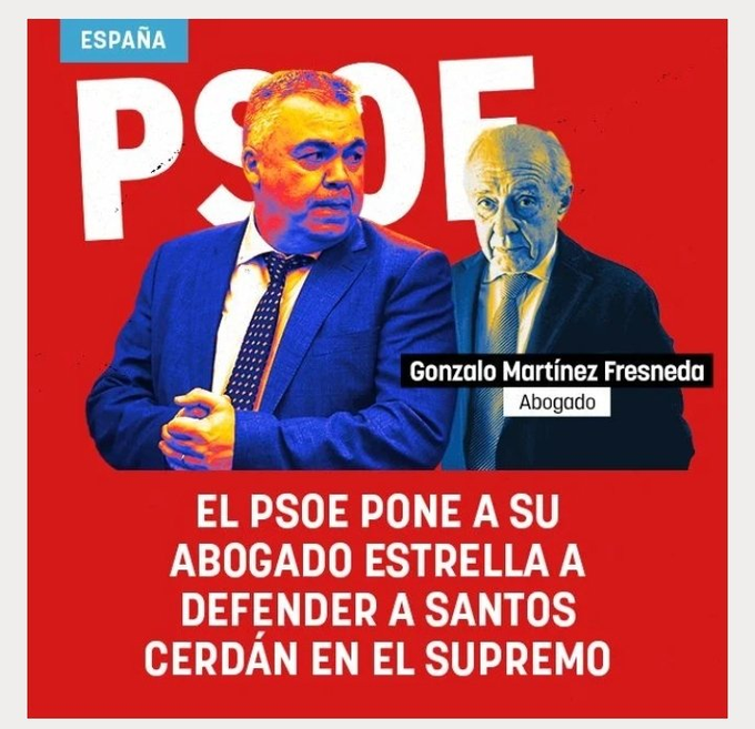 Jueves: Sánchez comunica la renuncia de Cerdán al acta de diputado.
  
Viernes: un abogado del PSOE defenderá a Cerdán, y éste no renuncia al acta de diputado.
  
Sábado: Sánchez coge el helicóptero, y se va a la finca de Quintos de Mora a pasar el fin de semana; como un rey.