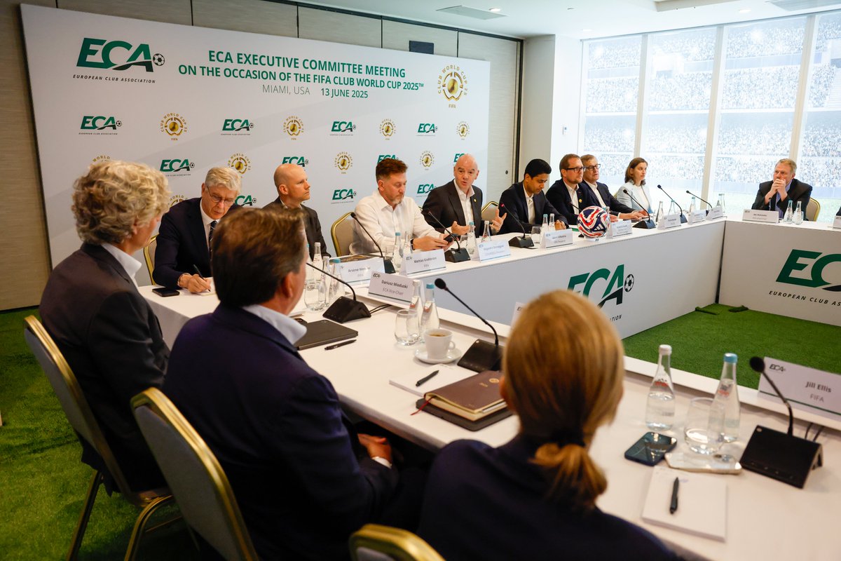 ECA (@ecaeurope) on Twitter photo ECA concluded a meeting on Friday of its Executive Committee in Miami, the day before the opening match of the <a href="/FIFACWC/">FIFA Club World Cup</a>.
Read more⏯️ecaeurope.com/news-media-rel… ECA concluded a meeting on Friday of its Executive Committee in Miami, the day before the opening match of the <a href="/FIFACWC/">FIFA Club World Cup</a>.
Read more⏯️ecaeurope.com/news-media-rel…