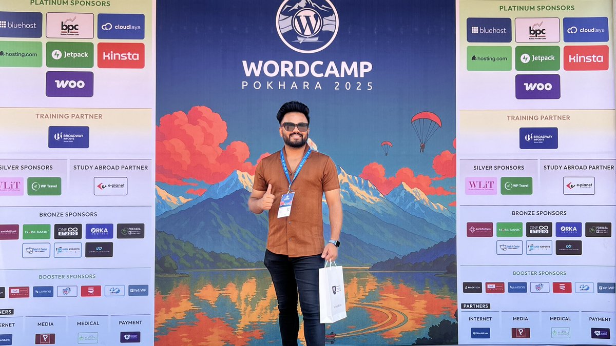 Attending WordCamp Pokhara 2025 🙌

#wcPkr #totalitCenter #Pokhara #khaltiPokhara #wlitinWcPkr #NabilBank #WordCampPokhara #WLiT