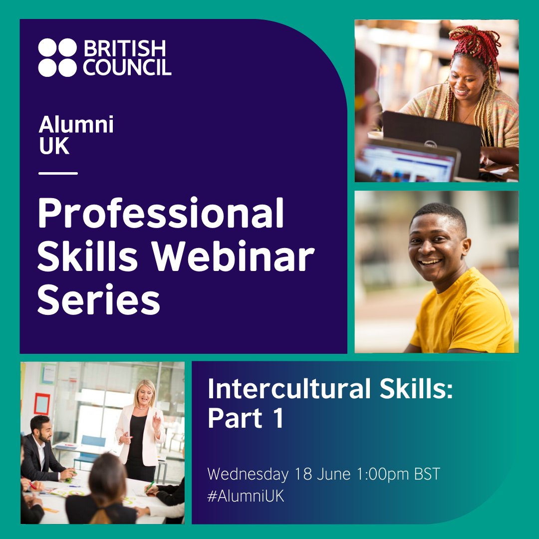 Did you study at a UK university? We have an opportunity for you!

#AlumniUK has launched a new, free professional skills webinar series to support your development by focusing on critical areas.

Don’t miss our first webinar on Wednesday 18 June 😊🌍 ow.ly/gxUX50W0U8M