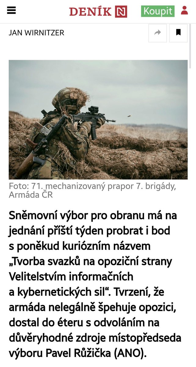 Pavel Růžička (@ruzickapavel70) on Twitter photo No, nedostal <a href="/JanWirnitzer/">Jan Wirnitzer</a>. Kdybyste místo aktivismu dělal novinařinu, tak na to přijdete dříve než já. A také by vás asi zajímalo dění, které předcházelo vyřazení tohoto bodu vládními poslanci. Už jste zjistil, co je akce "Karel"? Nebo zase kryjete úmyslně lumpárnu armády? No, nedostal <a href="/JanWirnitzer/">Jan Wirnitzer</a>. Kdybyste místo aktivismu dělal novinařinu, tak na to přijdete dříve než já. A také by vás asi zajímalo dění, které předcházelo vyřazení tohoto bodu vládními poslanci. Už jste zjistil, co je akce "Karel"? Nebo zase kryjete úmyslně lumpárnu armády?