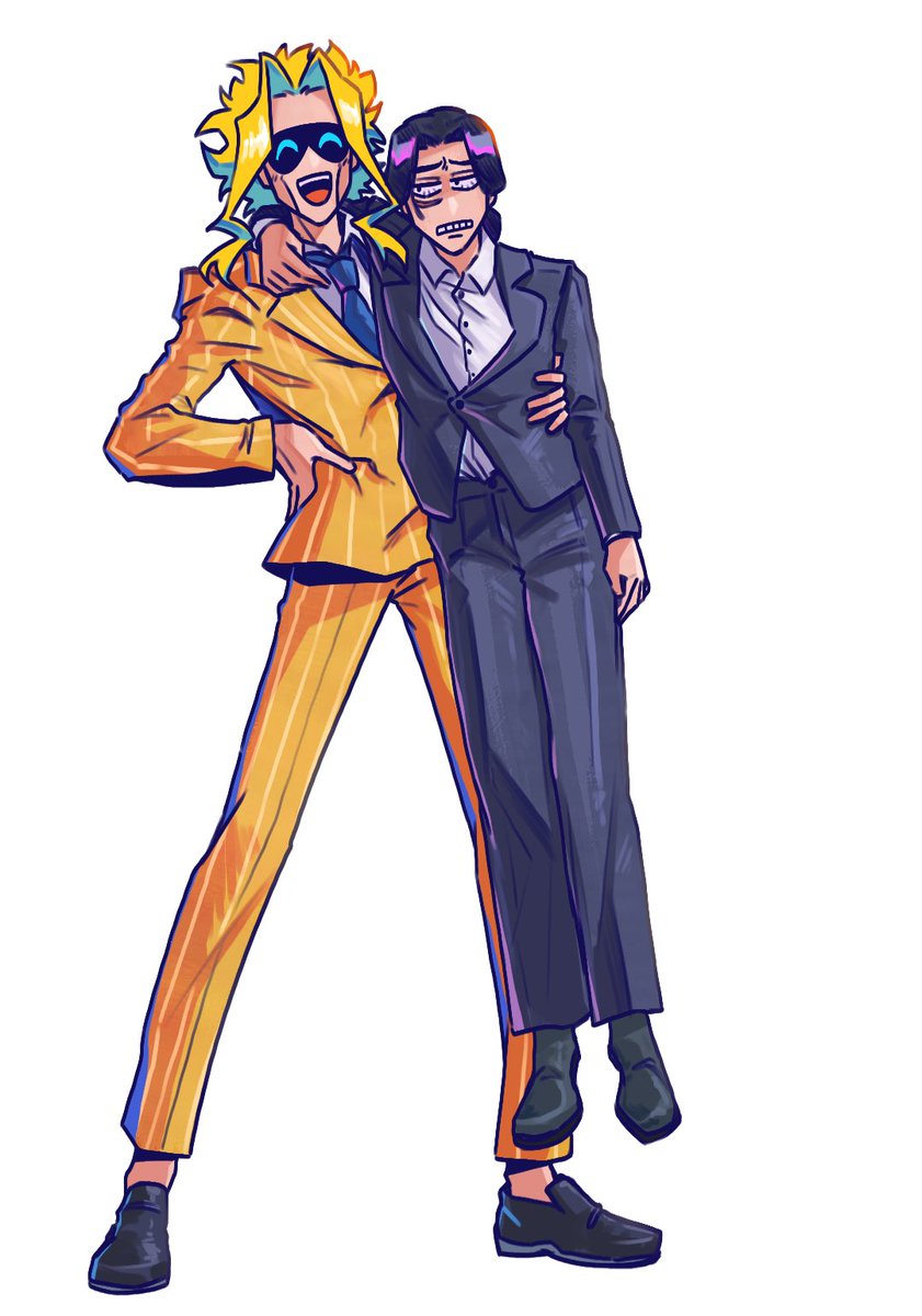 bamboo_always's tweet image. 기자: 올마이트! 이레이저 헤드랑 포즈 취해주세요~
올: 알겠네!

아이자와는 이후 후회했다