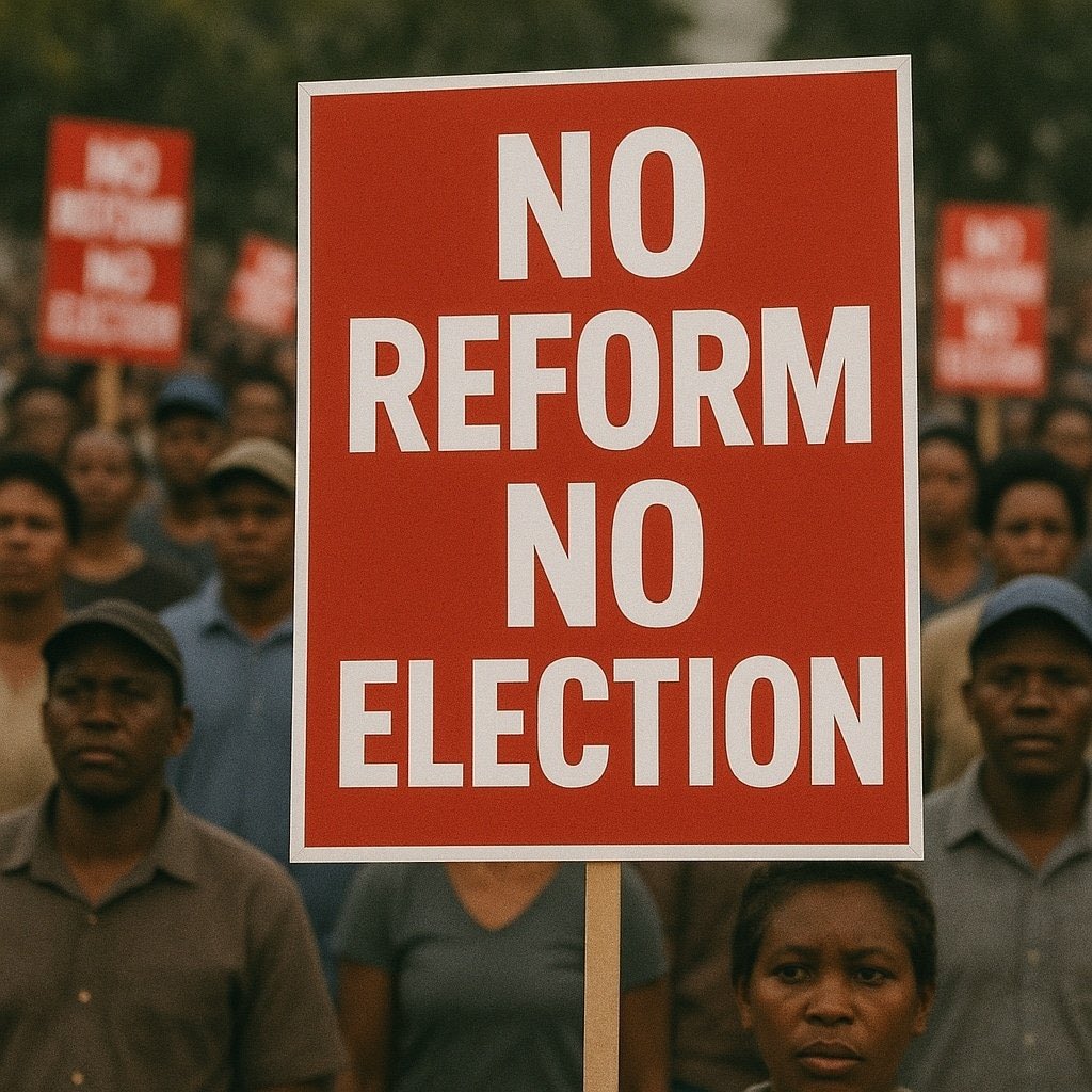 Let’s go #Tanzania
We keep this trending 
#NoReformsNoElection 
#NoReformsNoElection
#NoReformsNoElection 
#NoReformsNoElection 
#NoReformsNoElection
#NoReformsNoElection
 Naendelea kutafuta ambao sijawafolo 
Twende in lockstep! ✊🏽