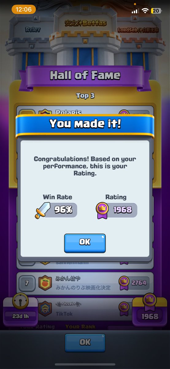 First time UC on this account and a decent win rate 🔥