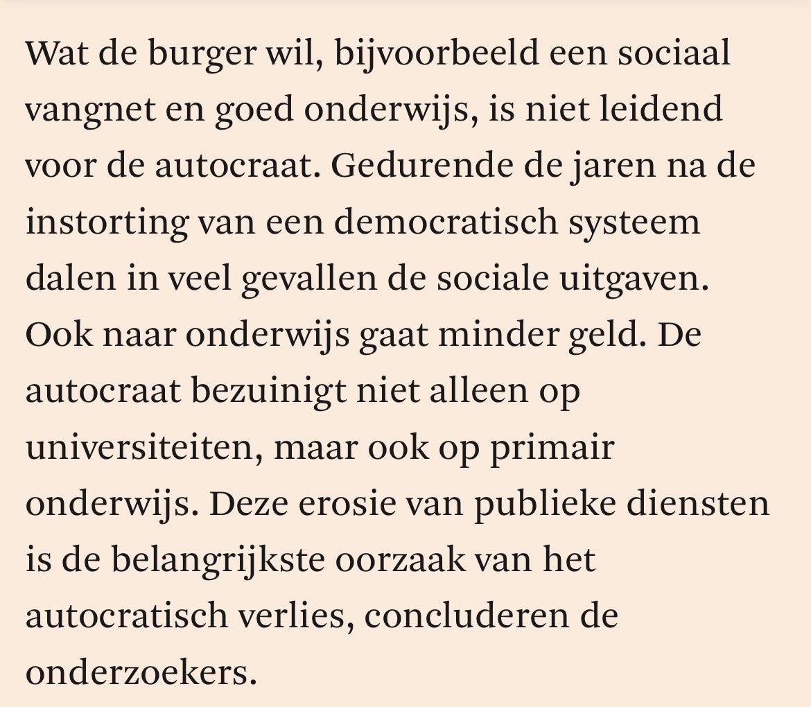 'Het verwaarlozen van de democratie heeft ook economische consequenties' fd.nl/politiek/15587…