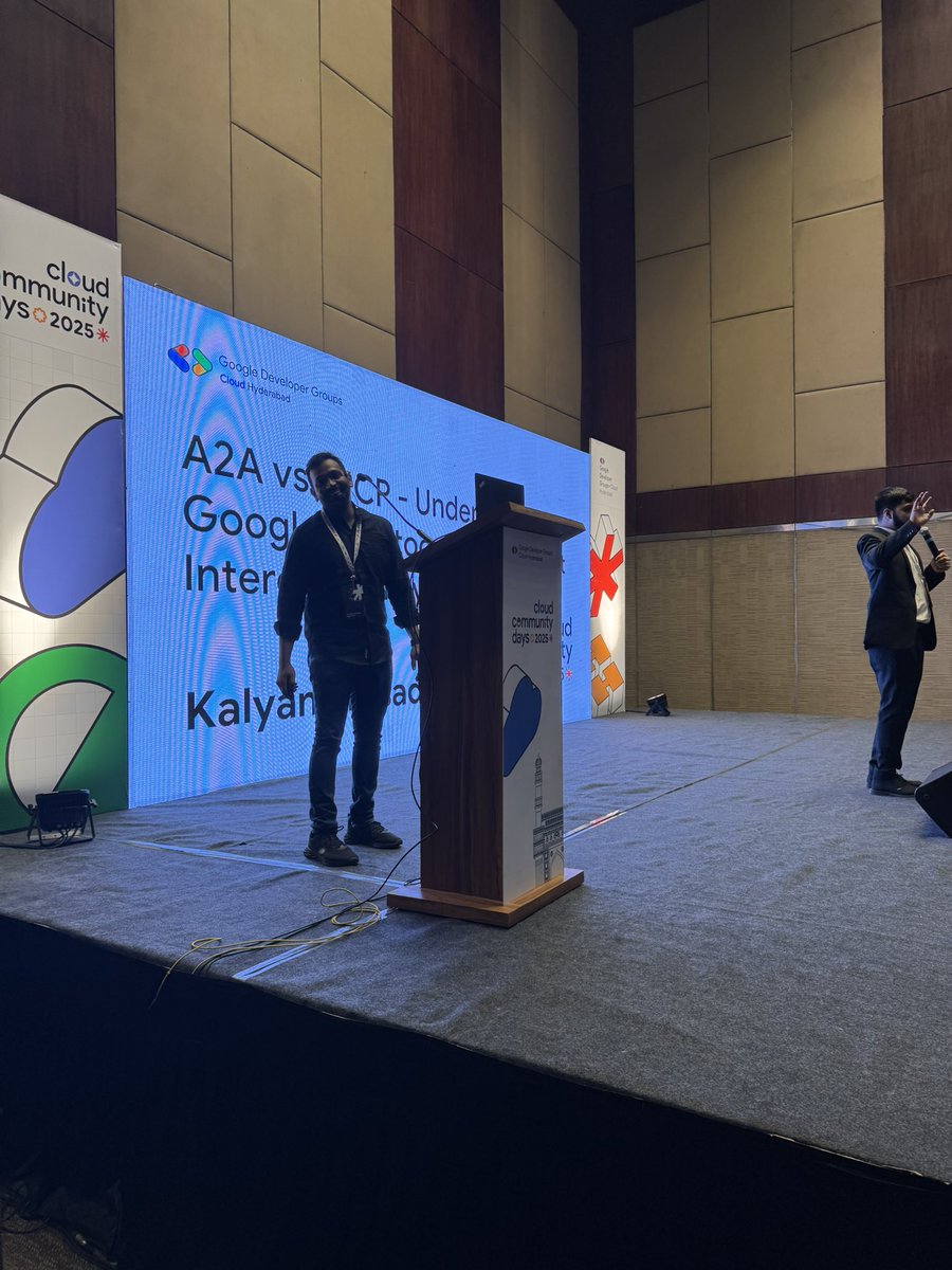 HydTechEvents's tweet image. Agentic AI, AI architectures, Agent trends and the rise of their protocols such as A2A or MCP. Sums up the morning sessions at #CCD2025 @gdgc_hyd @gdg_hyd #HyderabadTechEvents