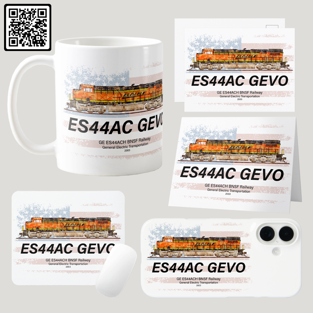 SPJE_Illus_Phot's tweet image. GE ES44AC GEVO Locomotive and American flag.
zazzle.com/collections/ge…

#GEVO #ES44AC #TrainDesign #LocomotiveLovers #Railfan #EngineeringExcellence #GETransportation #ModernRail #LocomotiveDesign #spje_locomotives