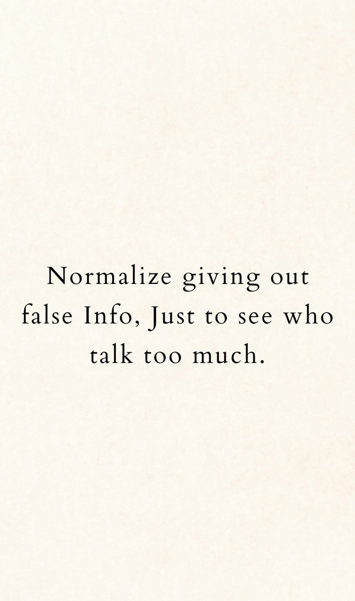 _Misshumble13's tweet image. Normalize giving out false info, just to see who talks too much
....
