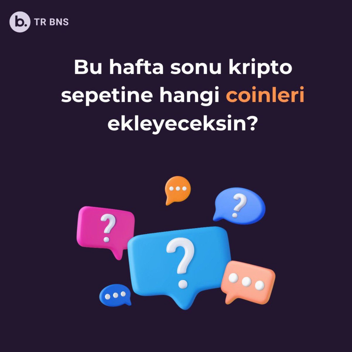 Günaydın #TRBNS ailesi ☕️

Bu hafta sonu kripto sepetine hangi coinleri ekleyeceksin?

#kriptopara #BTC