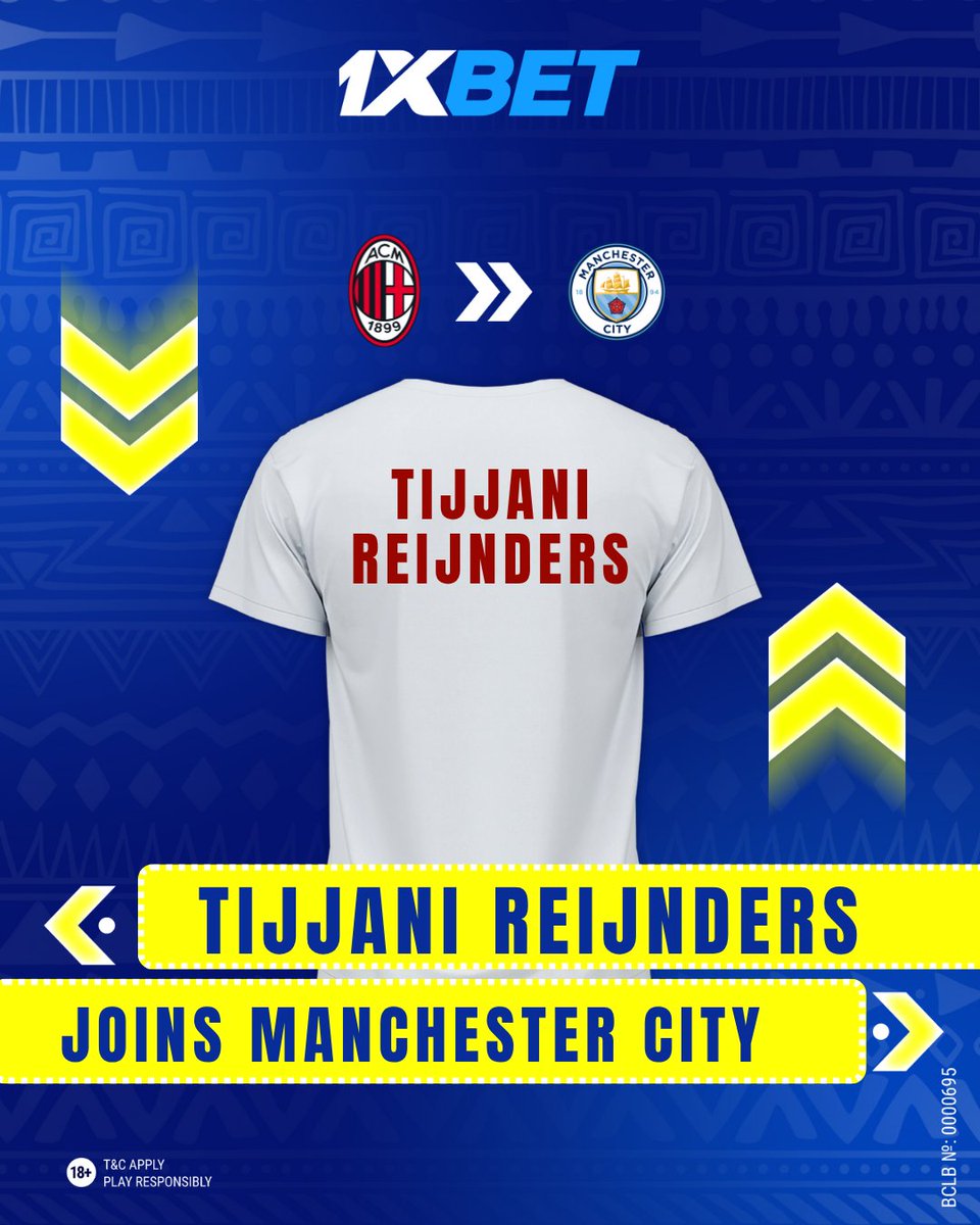 1xbetkenya_'s tweet photo. 🔥 Done deal! Tijjani Reijnders joins Manchester City! ⚡
The new midfield superstar is ready to light up the Premier League! 🌟
Go show us what you’ve got, Reijnders! 💪
#Transfer #ManCity #Reijnders #WelcomeToCity #1xBet https://t.co/tbWUh1g1es