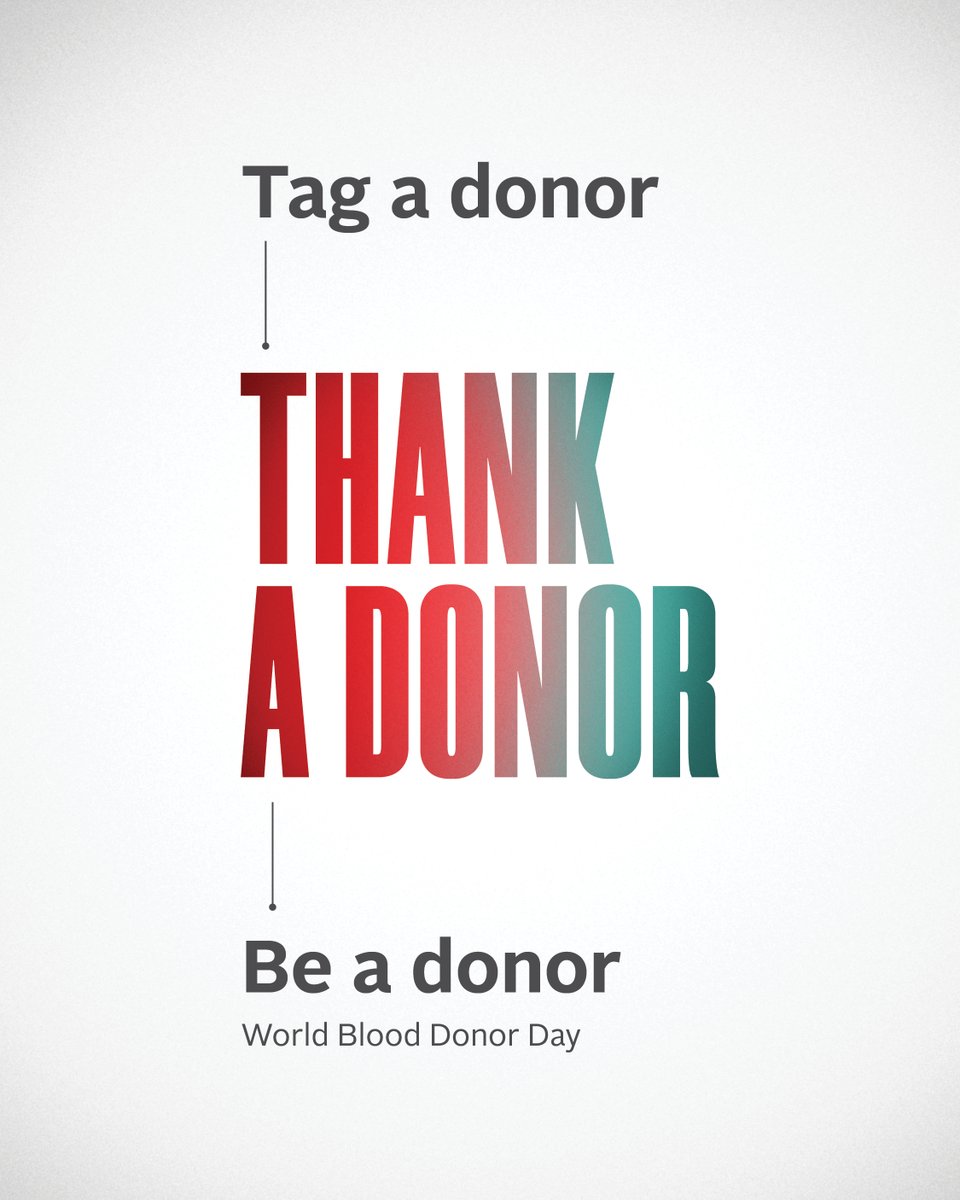 On World Blood Donor Day (today!), we want to see just how many amazing donors are out there—new donors, long standing donors, or soon to become donors!

Let us know which type of donor you are &amp; show some love by tagging &amp; thanking a donor you know! #NationalBloodDonorWeek #WBDD