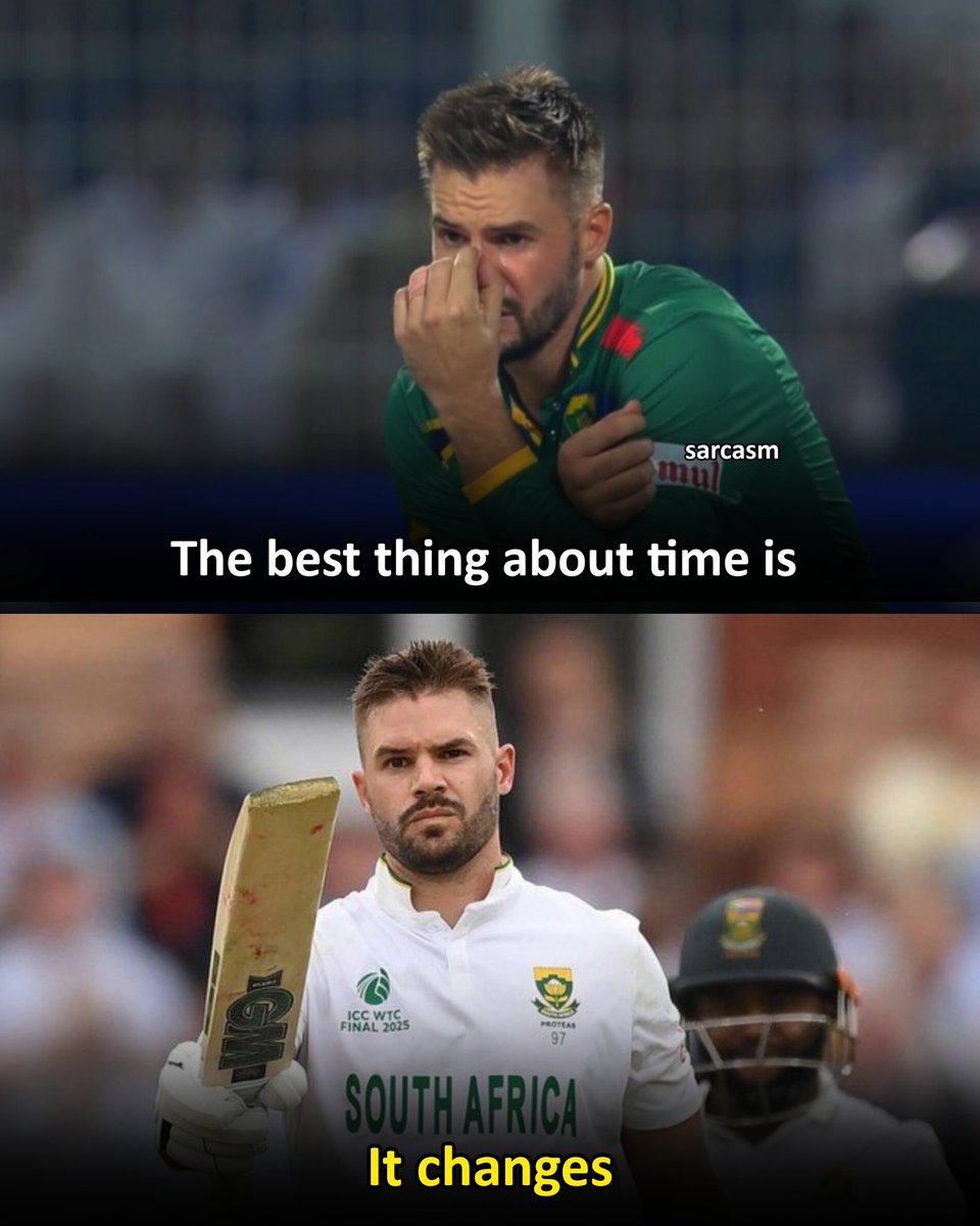sarcastic_us's tweet photo. We can feel you #AidenMarkram ❤️

 #WtcFinal2025 #AUSvsSA #WTC25 https://t.co/eDeCgfXTbs