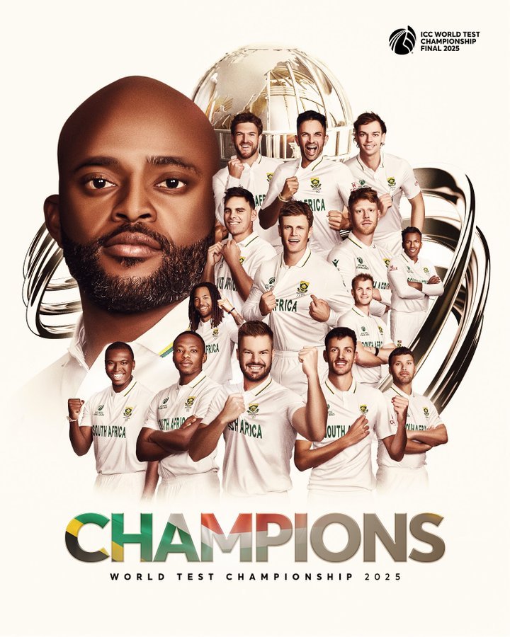 Morewithshashi's tweet image. #SouthAfrica defeated #Australia by five wickets to win their first World Test Championship title....
This time for #Africa