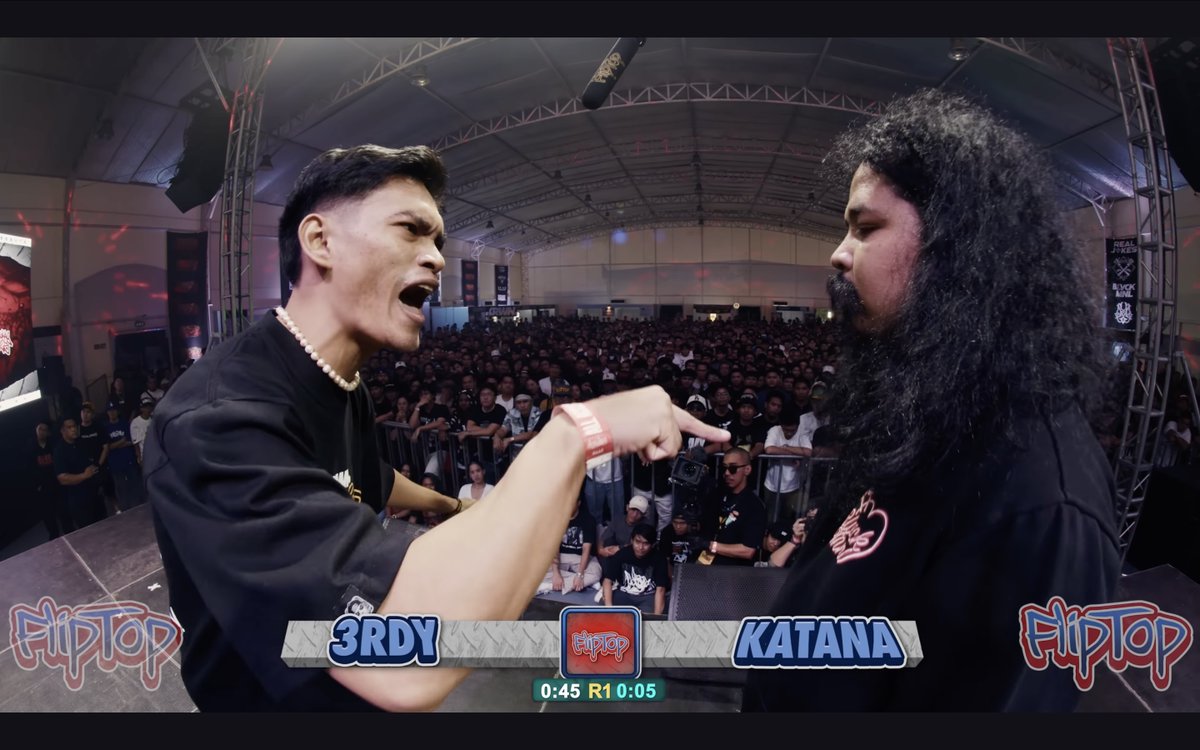 FlipTop_Battles's tweet photo. HULING LABAN NG UNANG IKOT NG #Isabuhay2025 AT #SecondSight15! https://t.co/6kbQsOQSj3
KATANA vs 3RDY!
Kita kits sa #Gubat15 sa June 28 at happy weekend sa lahat!
#Katana #3rdy #FlipTop https://t.co/25H4z48apK