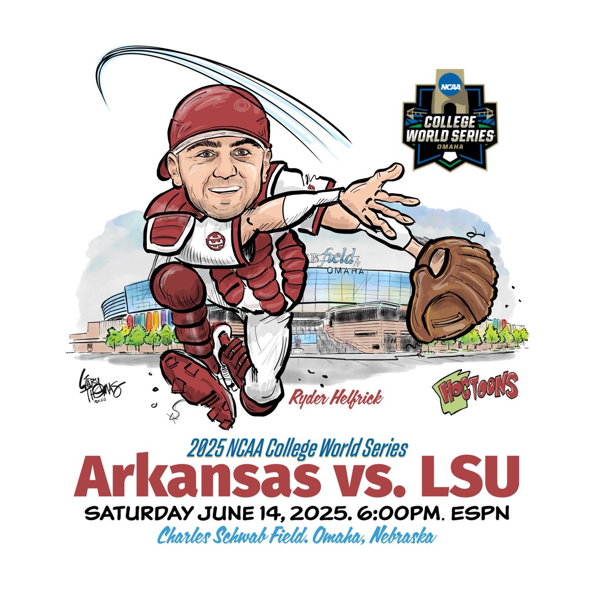 Hogtoons (@realrayzorback) on Twitter photo Go Hogs! Beat LSU! <a href="/RazorbackBSB/">Arkansas Baseball</a> <a href="/VanHornHogs/">Dave Van Horn</a> <a href="/JSanchez24_7/">Jimmy J. Sanchez</a> <a href="/GoodyOpsXVIII/">Clay Goodwin</a> <a href="/espn/">ESPN</a> <a href="/NCAABaseball/">NCAA Baseball</a> #hogtoons #ncaacws #arkansasbaseball #ryderhelfrick Go Hogs! Beat LSU! <a href="/RazorbackBSB/">Arkansas Baseball</a> <a href="/VanHornHogs/">Dave Van Horn</a> <a href="/JSanchez24_7/">Jimmy J. Sanchez</a> <a href="/GoodyOpsXVIII/">Clay Goodwin</a> <a href="/espn/">ESPN</a> <a href="/NCAABaseball/">NCAA Baseball</a> #hogtoons #ncaacws #arkansasbaseball #ryderhelfrick