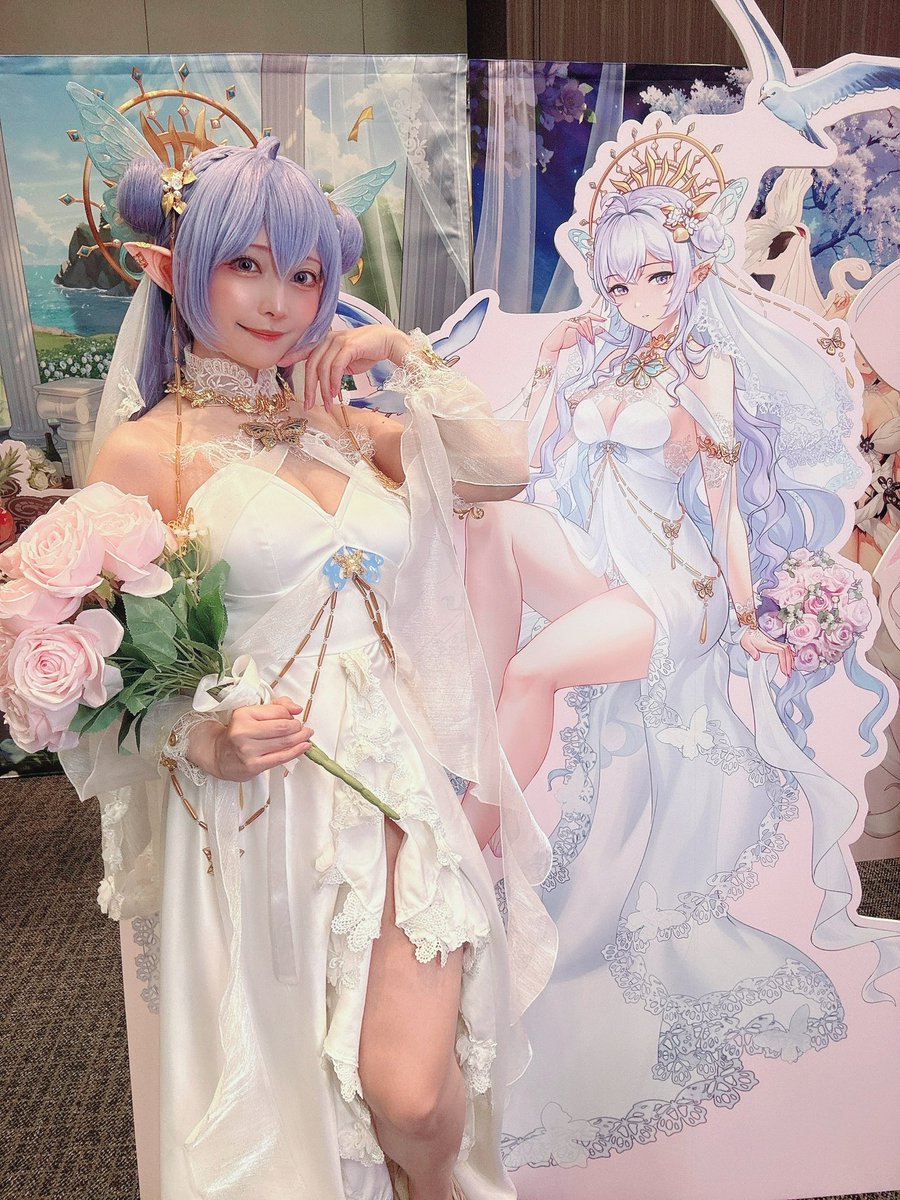 #放置少女 純白の誘い💍

二ヴィアンちゃんのコスプレで出演させていただきました🦋

ちょっと緊張してたのですが、華やかなステージに立てて光栄でした✨

会場や配信で応援してくださった主将様、ありがとうございました(* .ˬ.)"

#放置少女オフラインイベント
#放置少女生放送 https://t.co/pxpSVukIhY