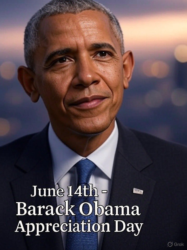 duane19015's tweet photo. World Wide 🌎 Action:
On #June14th, 2025, the world 🌍 is going to post photos of Obama 👔 on all social media platforms.

#June14thObamaDay👨🏽
Pass It On… #ObamaDay 🔁♻️🤵🏽‍♂️🔂♻️ #BarackObamaDay 💠🔀♻️👨🏽‍💼🔄 🌐#BarackObamaAppreciationDay 💁🏽‍♂️👨🏽‍🦱🙆🏽‍♂️ #PassItOn 💚#ObamaAppreciationDay https://t.co/hYkyg23JEl