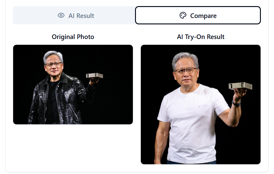 cooltrick's tweet photo. @lovable Powerful Tool! In just one hour, I build a simple e-commerce virtual try-on app: log-in users upload their photos and the app replaces the clothing based on the product (like the white T-shirt shown here). https://t.co/6CEHpUnpF3