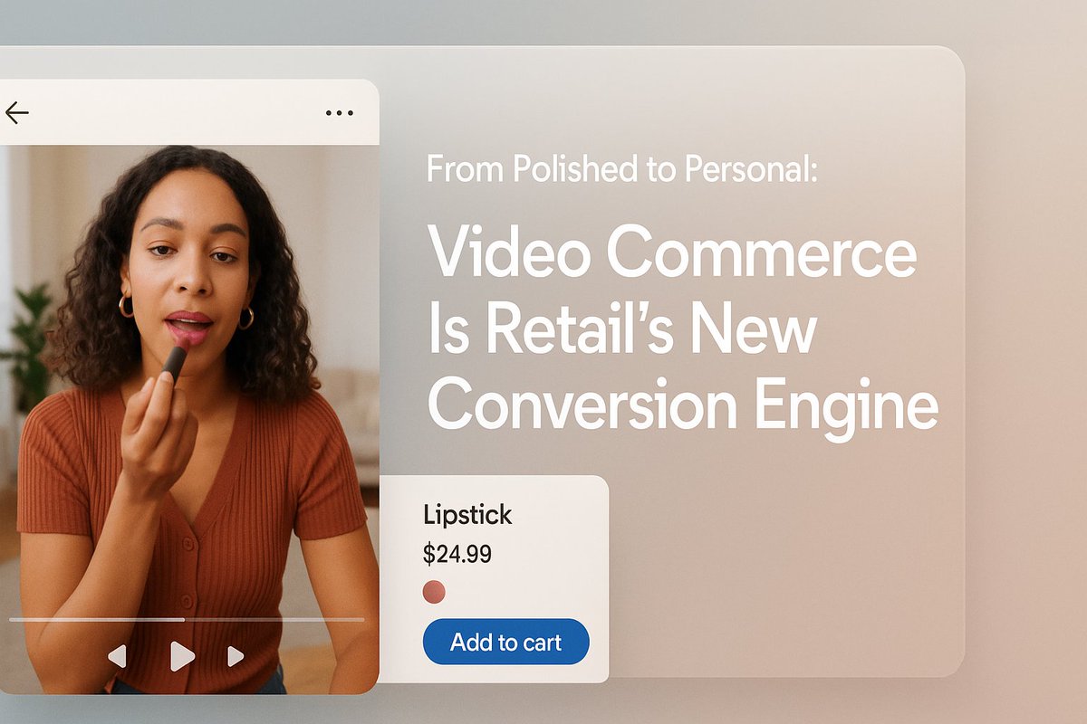 🎥 Perfect ≠ Performance.

Retail’s future is real, raw, and shoppable.

Video Commerce isn’t just awareness—
It’s the new conversion engine.
🧩 PDP video
📦 UGC &gt; ads
🤖 AI-personalized journeys
📊 +40% conversion lift
📝 New LinkedIn article dropped:
bit.ly/45GP3Mv