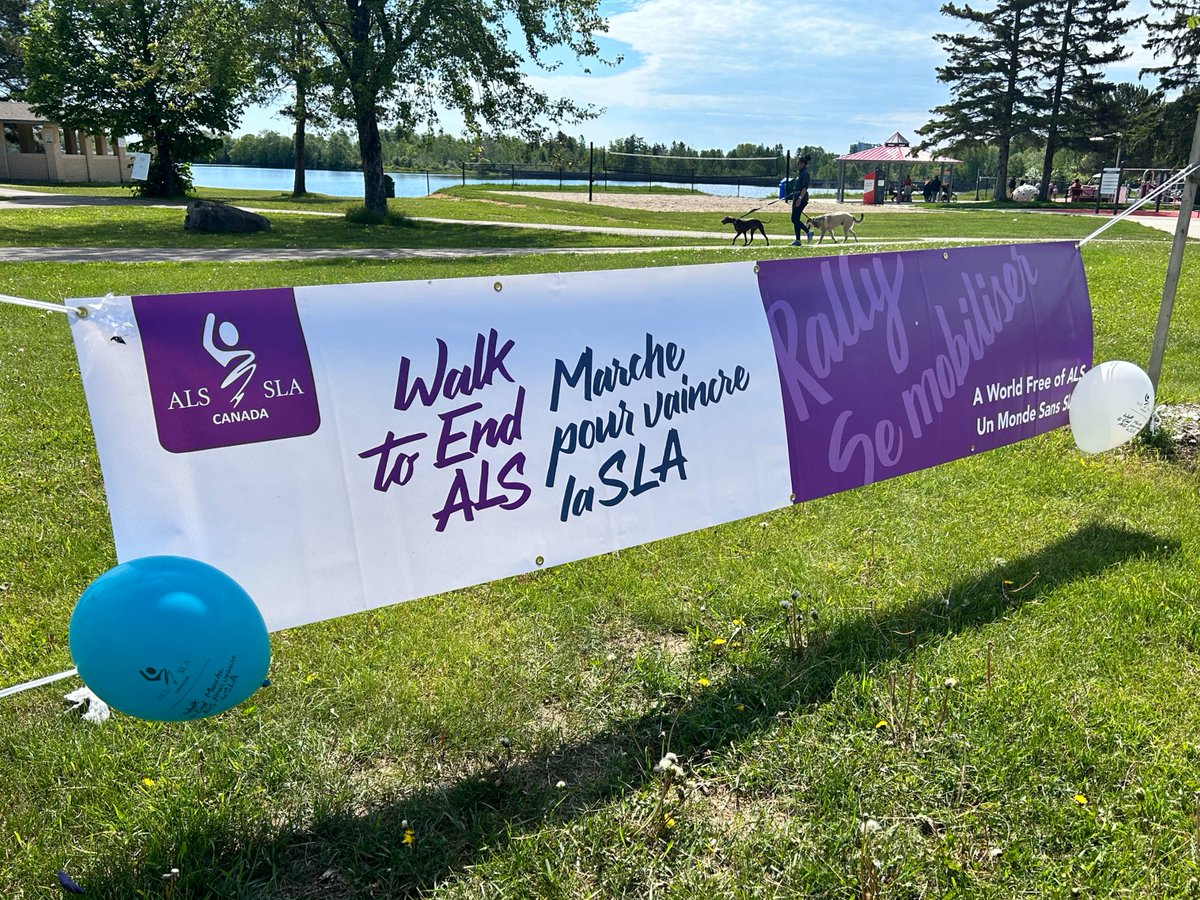 ALSCanada's tweet photo. We're ready to make an impact at ALS Canada #WalkToEndALS events in Peterborough and Thunder Bay this Saturday morning. What better way to kick off the weekend than walking to raise awareness for #aWorldFreeOfALS 💜 Interested in donating? Visit https://t.co/NfSYM13myj. https://t.co/gKK19jfj78
