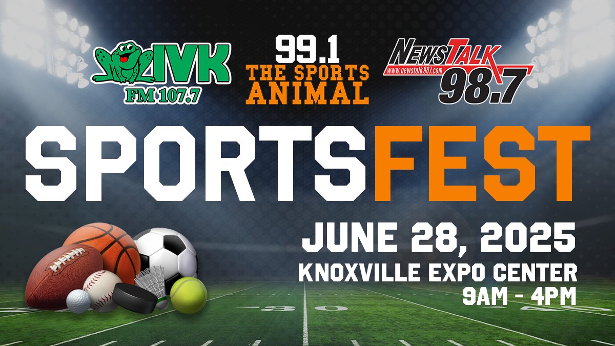 WIVK 107.7 (@wivk1077) on Twitter photo Don't miss SportsFest 2025 on Saturday, June 28th at the Knoxville Expo Center presented by <a href="/VisitMySmokies/">Visit My Smokies</a>!
It's a fun-filled event for the entire family!
Find out more at sportfestknoxville.com! Don't miss SportsFest 2025 on Saturday, June 28th at the Knoxville Expo Center presented by <a href="/VisitMySmokies/">Visit My Smokies</a>!
It's a fun-filled event for the entire family!
Find out more at sportfestknoxville.com!