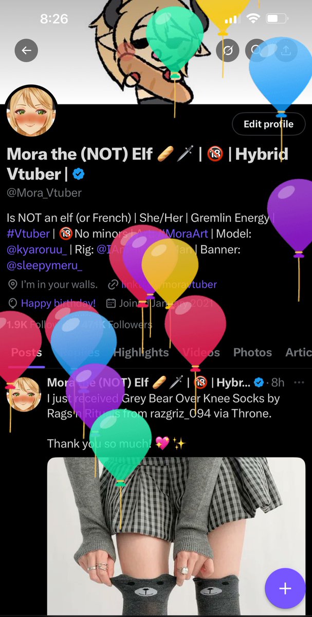 Mora_Vtuber's tweet photo. We’re hagmaxxing today.
It’s my birthday 🎉 https://t.co/7TSRFFca65