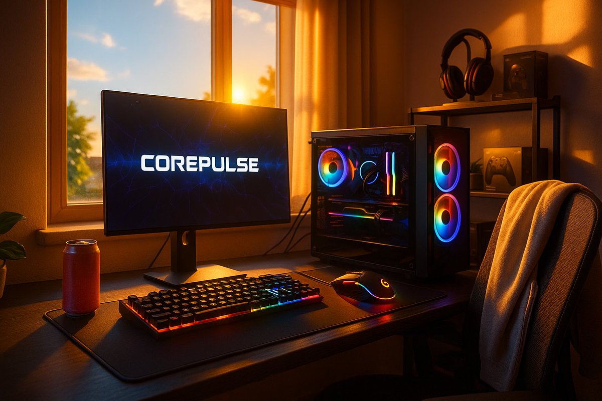 CorepulseShop's tweet image. 🔥 Dein Gaming-Tempel sieht im Sonnenlicht noch krasser aus.
🌈 Neon + Sommerfeeling = perfekte Kombi.
🎮 Wer draußen grillt – wir zocken smarter.