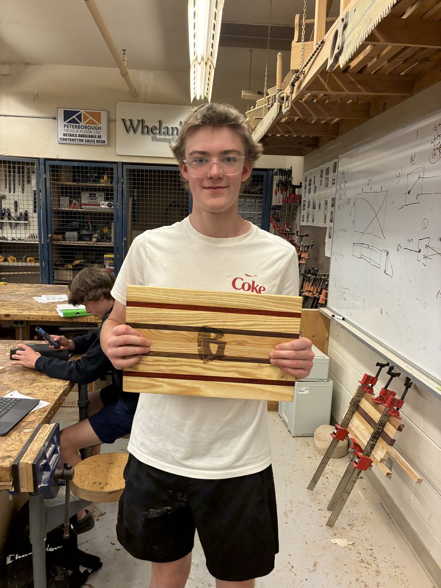 Our <a href="/StPeterCSS/">St. Peter's C.S.S.</a> Grade 10 students have also managed to design and build their own hardwood cutting boards to round out the semester. These look fantastic! #woodworking
